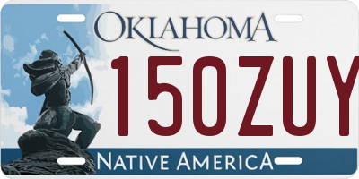 OK license plate 150ZUY