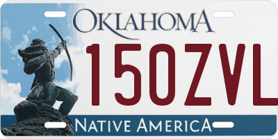 OK license plate 150ZVL