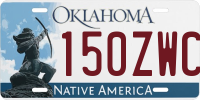 OK license plate 150ZWC