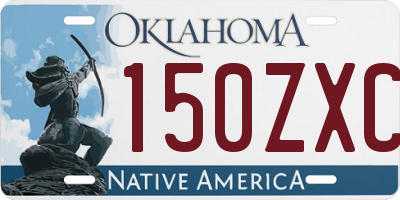 OK license plate 150ZXC