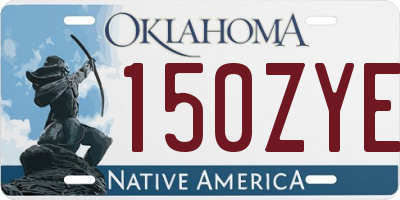 OK license plate 150ZYE