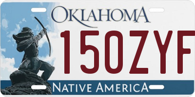 OK license plate 150ZYF