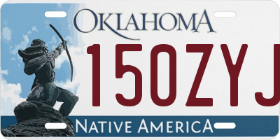 OK license plate 150ZYJ