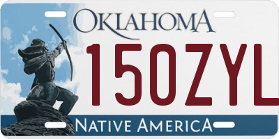 OK license plate 150ZYL