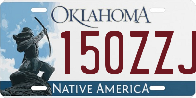 OK license plate 150ZZJ