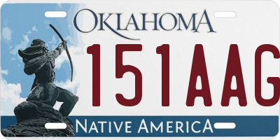 OK license plate 151AAG