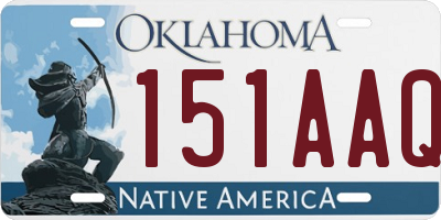 OK license plate 151AAQ