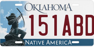 OK license plate 151ABD