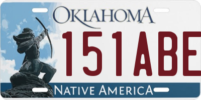 OK license plate 151ABE
