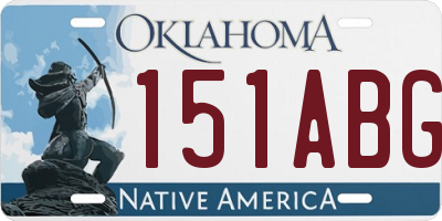 OK license plate 151ABG