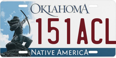 OK license plate 151ACL