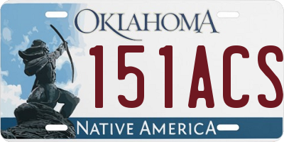OK license plate 151ACS