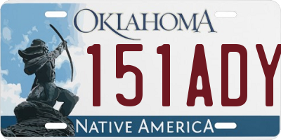 OK license plate 151ADY