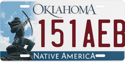 OK license plate 151AEB
