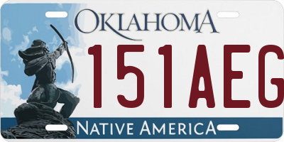 OK license plate 151AEG