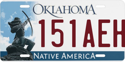 OK license plate 151AEH