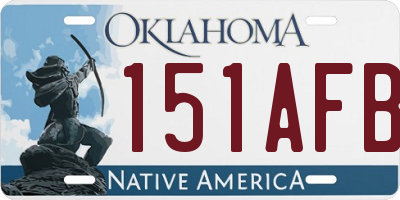 OK license plate 151AFB