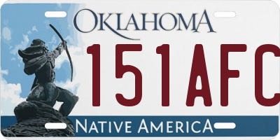 OK license plate 151AFC