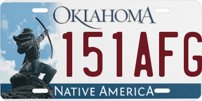 OK license plate 151AFG