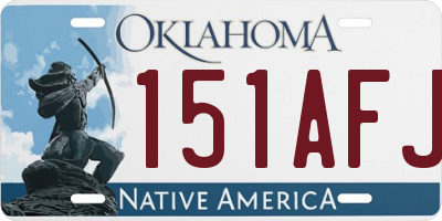 OK license plate 151AFJ