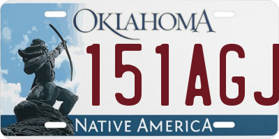 OK license plate 151AGJ