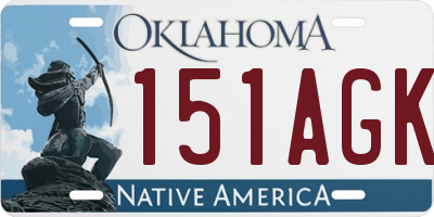 OK license plate 151AGK