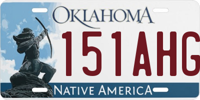 OK license plate 151AHG