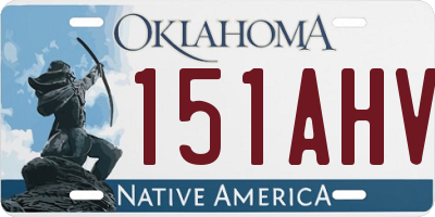 OK license plate 151AHV