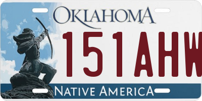 OK license plate 151AHW