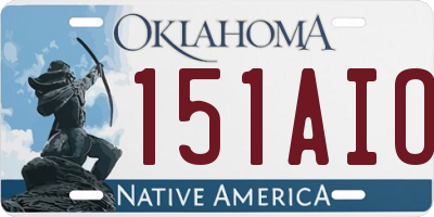 OK license plate 151AIO
