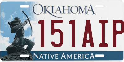 OK license plate 151AIP