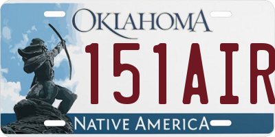 OK license plate 151AIR