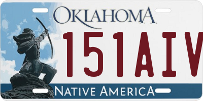 OK license plate 151AIV