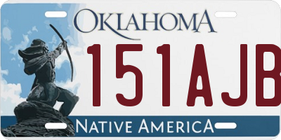 OK license plate 151AJB