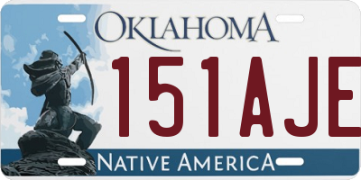 OK license plate 151AJE