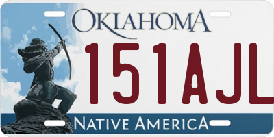 OK license plate 151AJL
