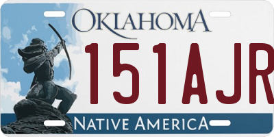 OK license plate 151AJR