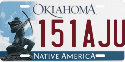 OK license plate 151AJU