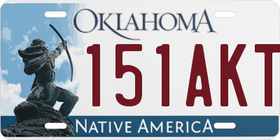 OK license plate 151AKT
