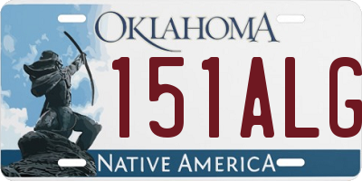 OK license plate 151ALG