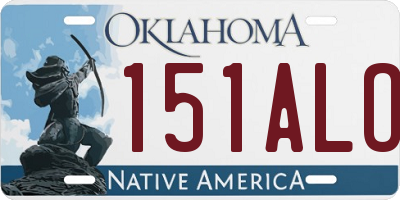 OK license plate 151ALO