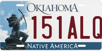 OK license plate 151ALQ
