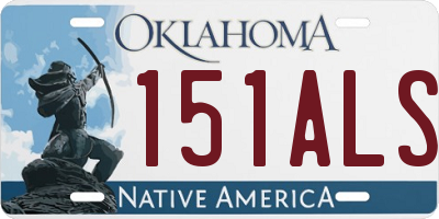 OK license plate 151ALS