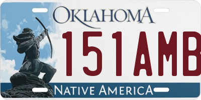 OK license plate 151AMB