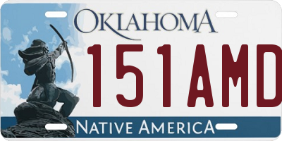 OK license plate 151AMD