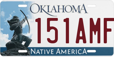 OK license plate 151AMF