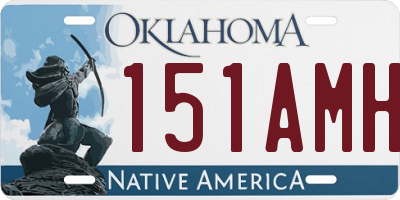 OK license plate 151AMH