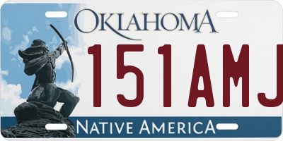 OK license plate 151AMJ