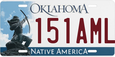 OK license plate 151AML