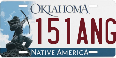 OK license plate 151ANG